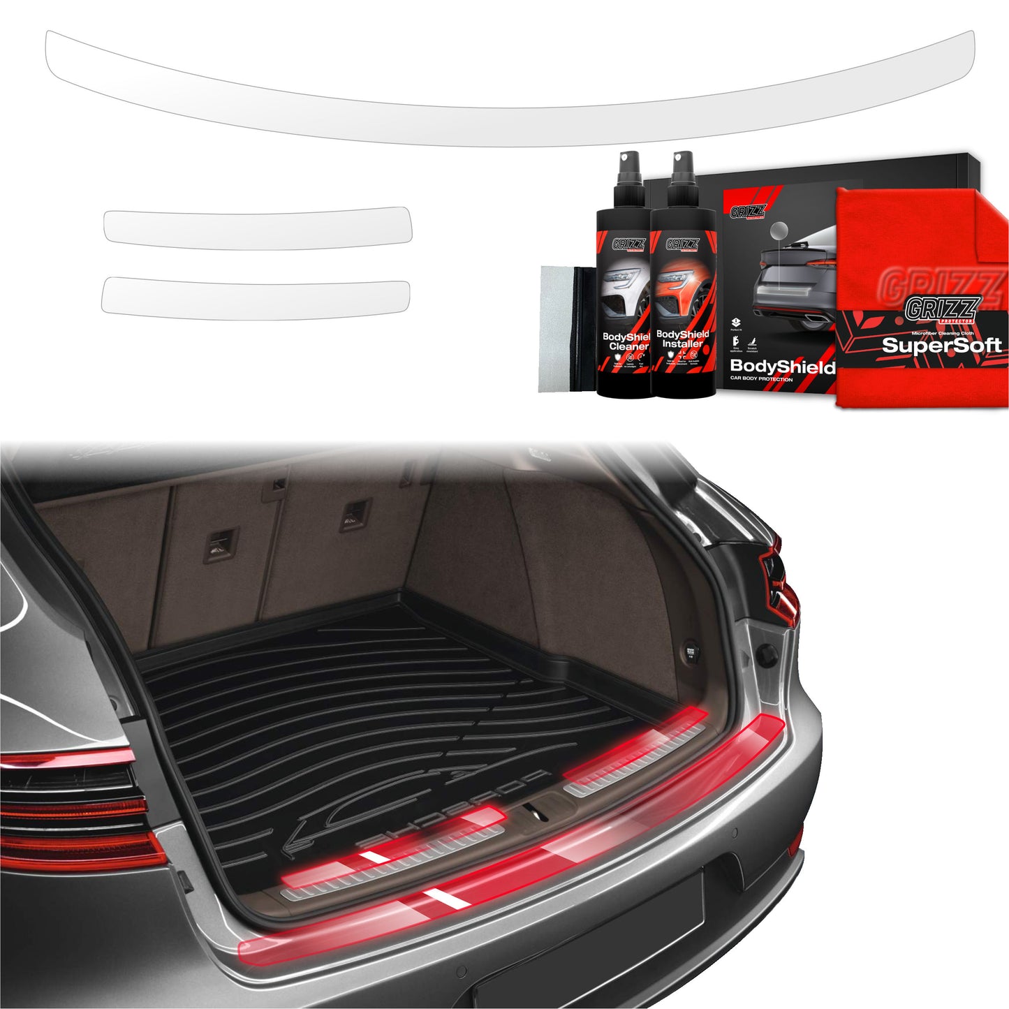 3in1 Protective film for trunk threshold for Porsche Macan GTS (2021-2024)