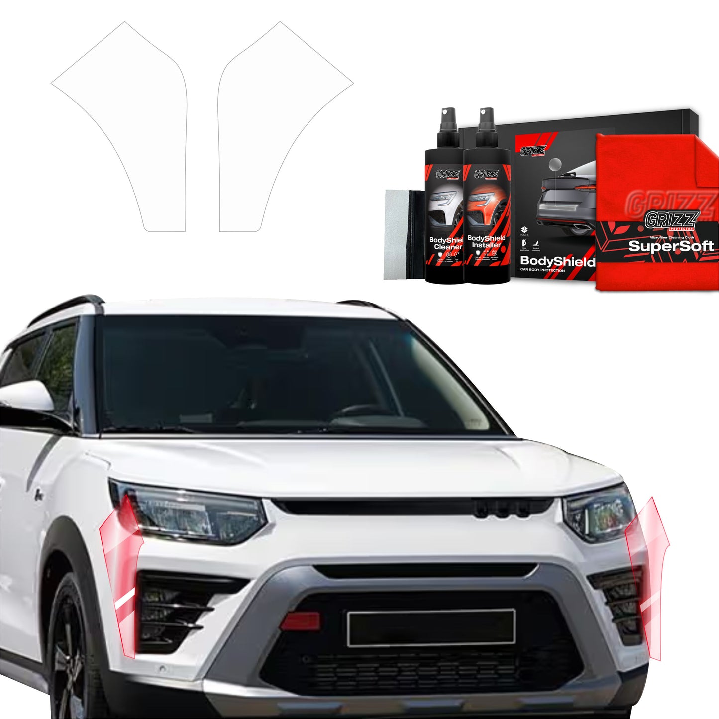 2in1 Protective film for bumper for SsangYong Tivoli (2023-2025)