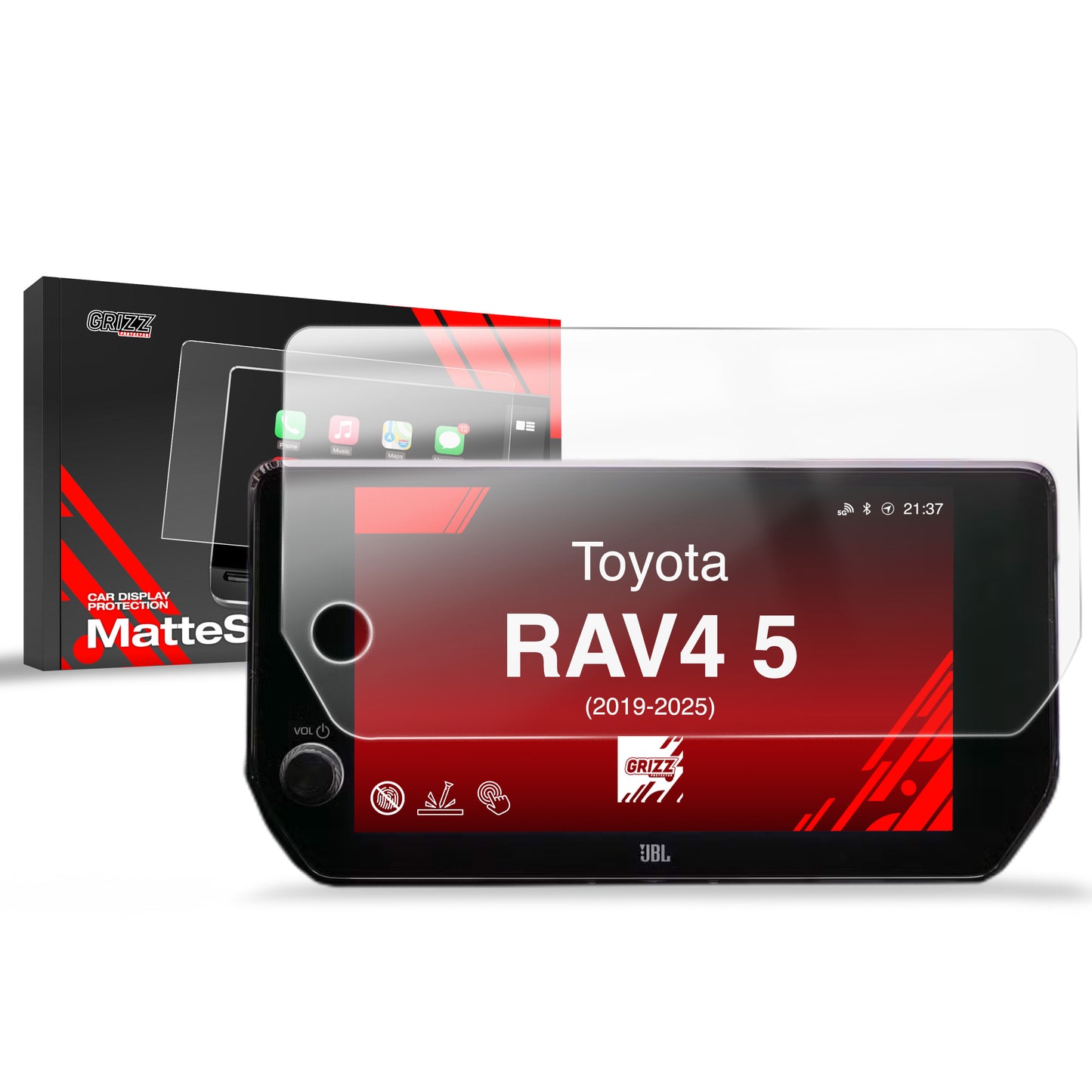 Anti-fingerprint screen film Toyota RAV4 5 (2019-2025) Matte Grizz