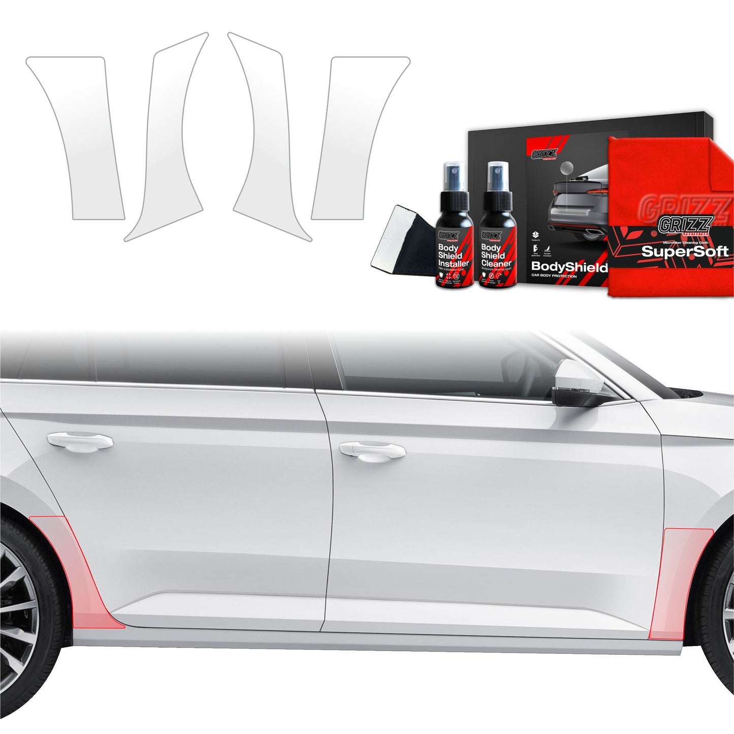 4in1 Protective film for wheel arches for Skoda Superb 3 Combi (2015-2019)