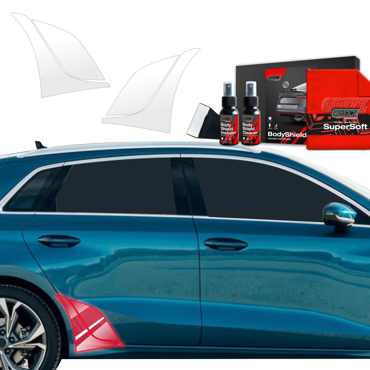 4in1 Protective film for wheel arches for Audi A3 8Y Sportback (2020-2023)