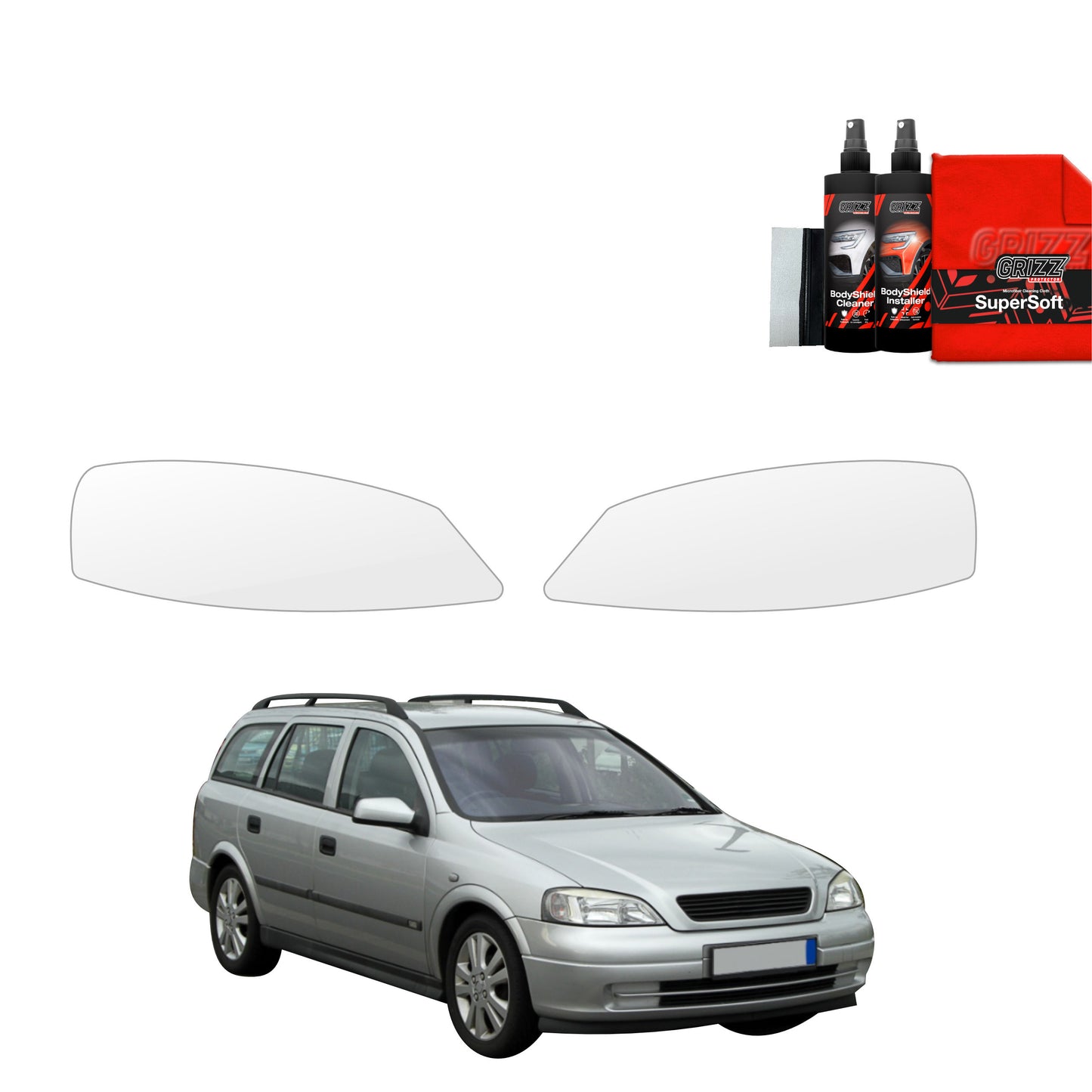 2in1 Protective film for lights for Opel Astra G Kombi (1998-2009)
