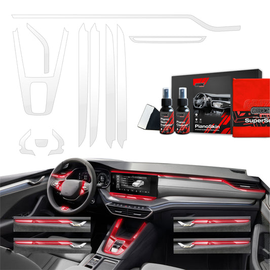 11in1 Grizz protective interior film Skoda Octavia 4 10" Facelift (2024-2025) Transparent PianoSkin