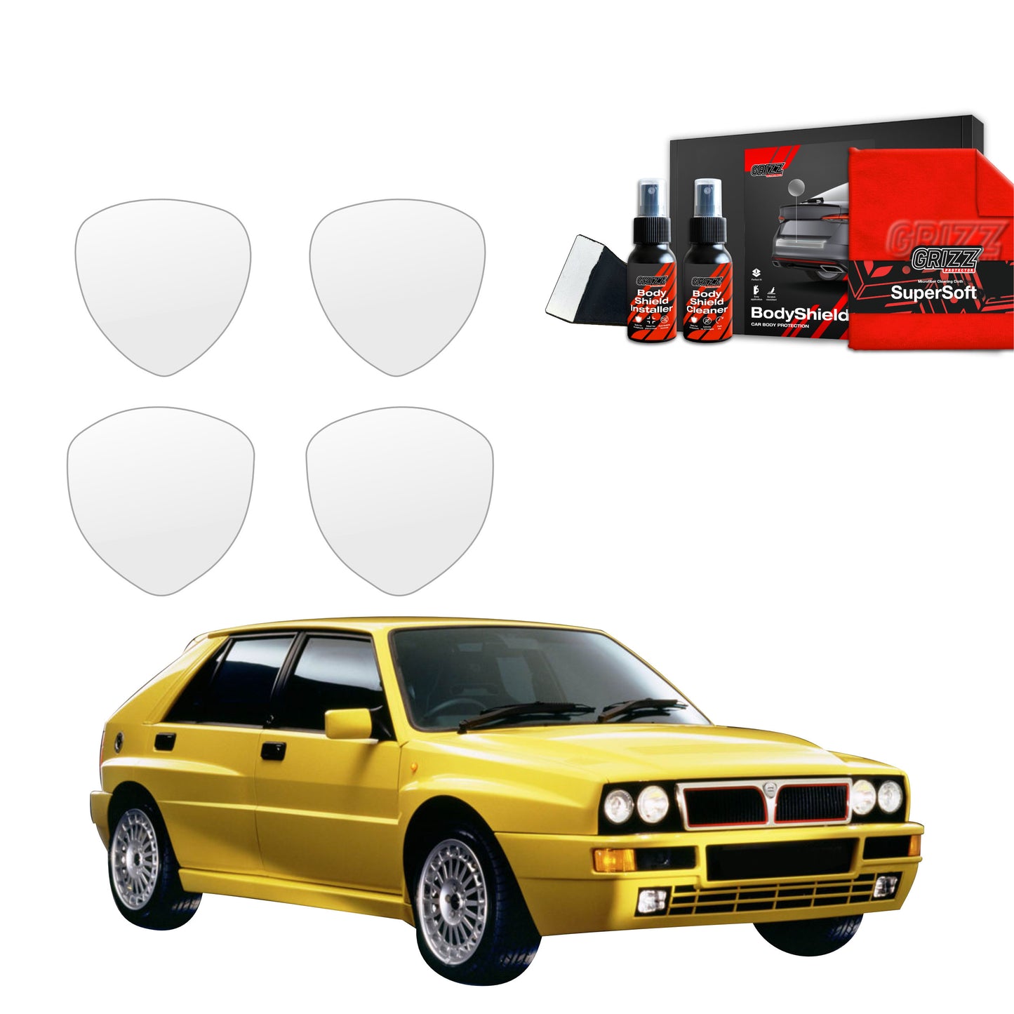 4in1 Protective film for the emblem for Lancia Delta Integrale (1992-1994)