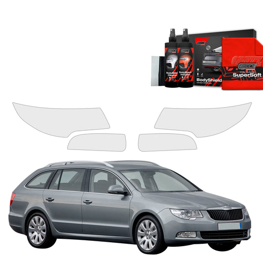 4in1 Protective film for lights for Skoda Superb 2 Kombi (2009-2013)