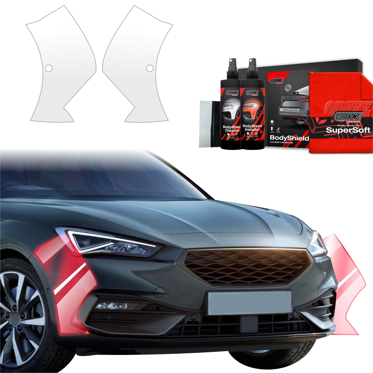 2in1 Protective film for bumper for Seat Leon (2024-2025)