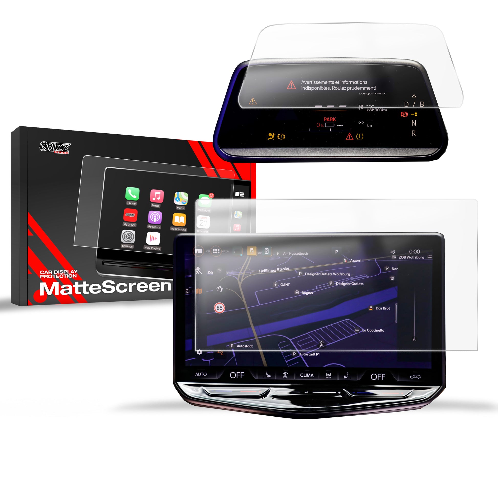 Anti-fingerprint screen film Cupra Tavascan 15" (2025) Matte Grizz 2in1