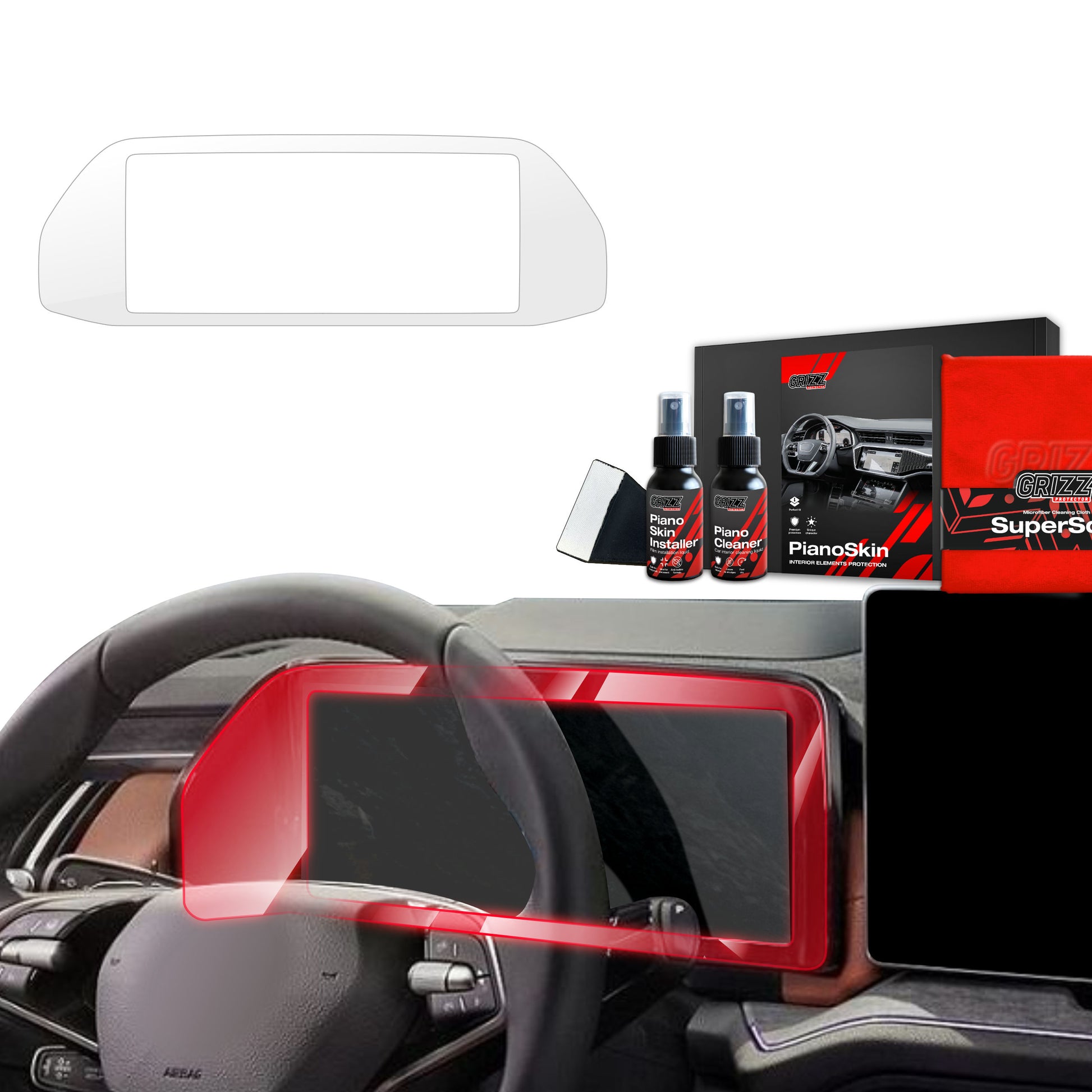 Grizz protective interior film Skoda Kodiaq 2 (2024-2025) Transparent PianoSkin