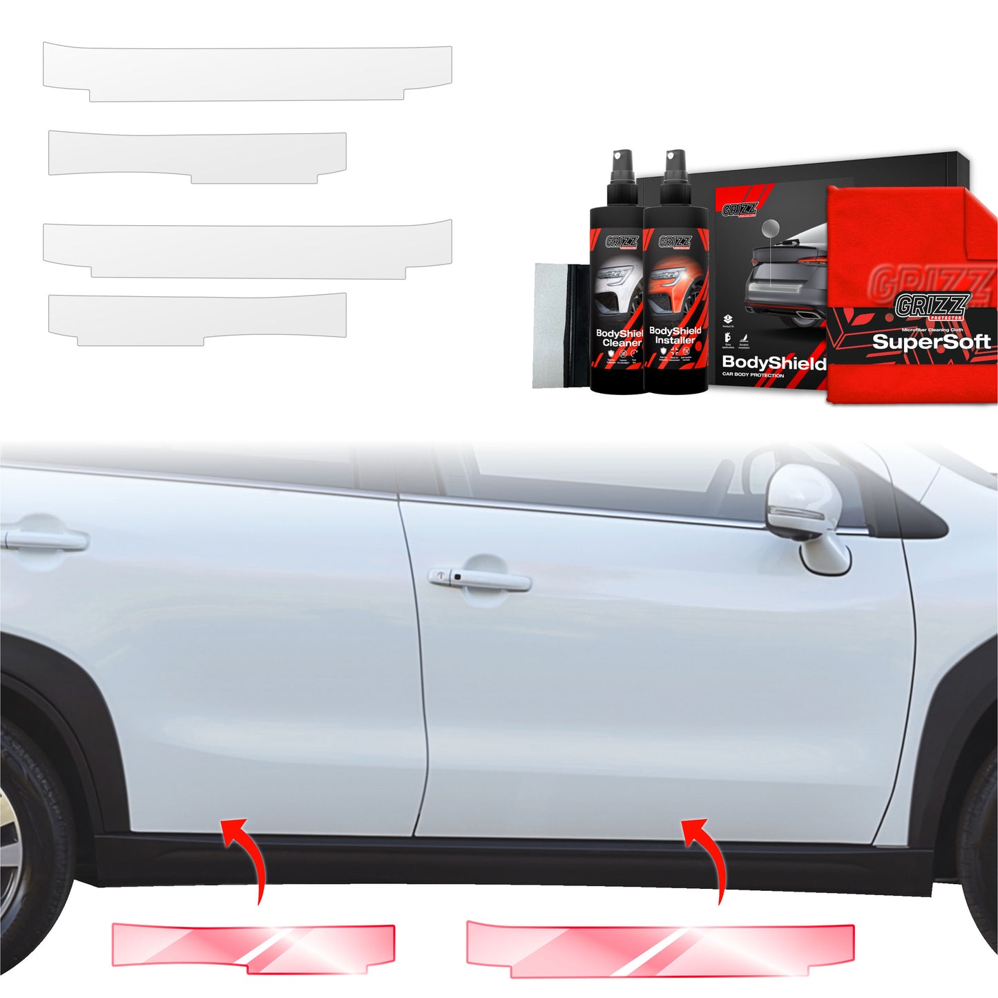 4in1 Protective film for sills for Suzuki S-Cross (2021-2025)