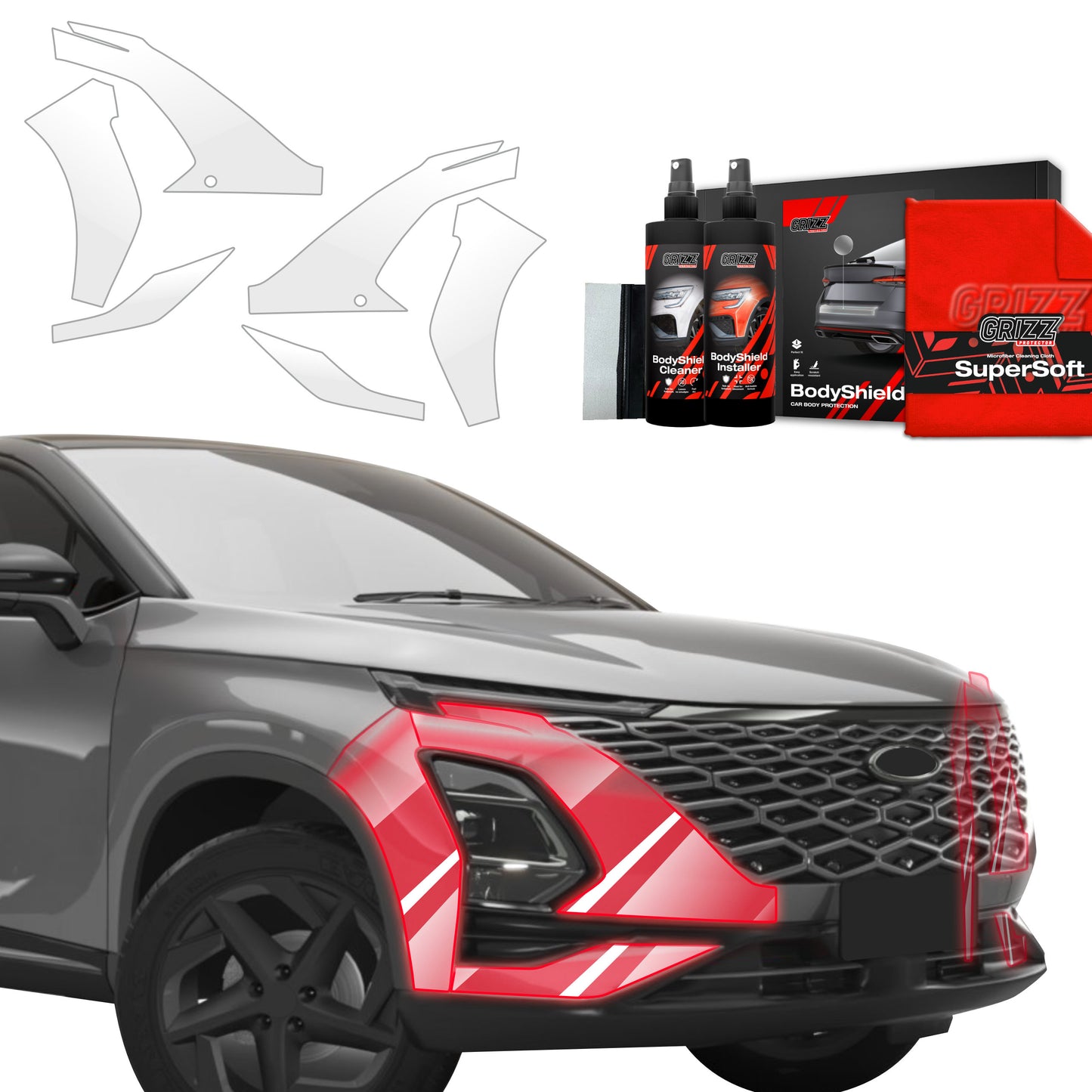 6in1 Folia ochronna na zderzak Grizz do OMODA 5 Facelift (2024-2025)