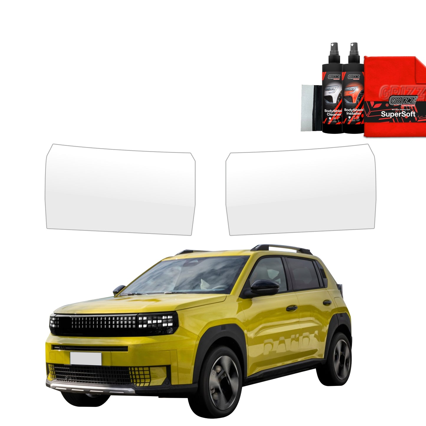 2in1 Protective film for lights for Fiat Grande Panda (2025)