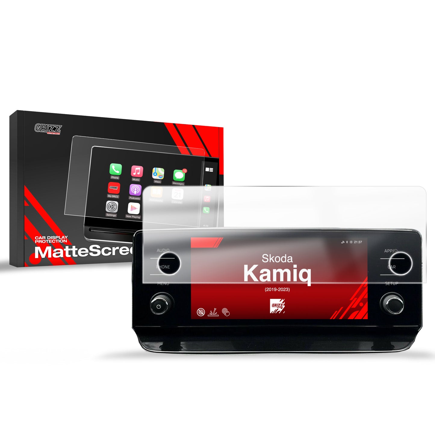 Anti-fingerprint screen film Skoda Kamiq 8" Bolero (2019-2023) Matte Grizz