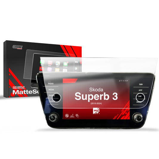Anti-fingerprint screen film Skoda Superb 3 8" Amundsen/Bolero (2015-2024) Matte Grizz