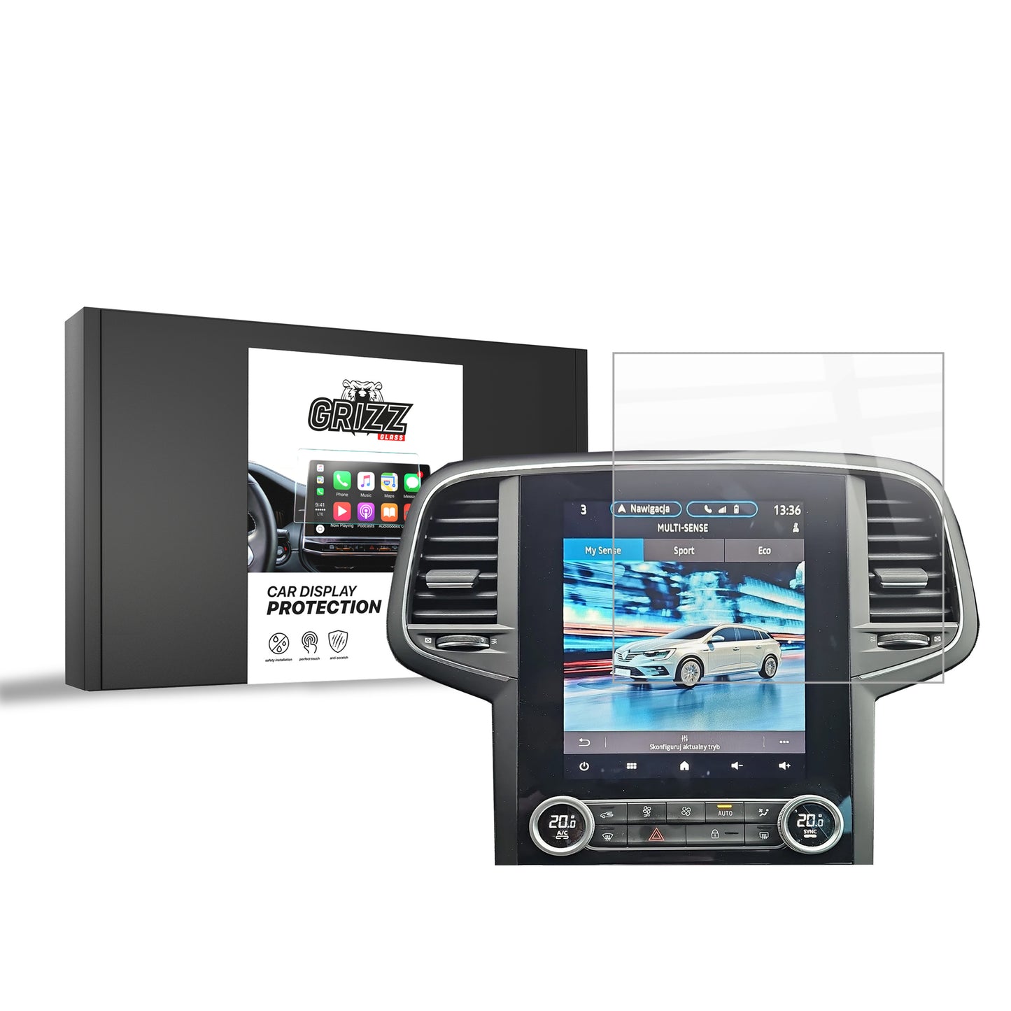 Ceramic screen film Renault Megane 4 9.3" (2020-2024) Grizz