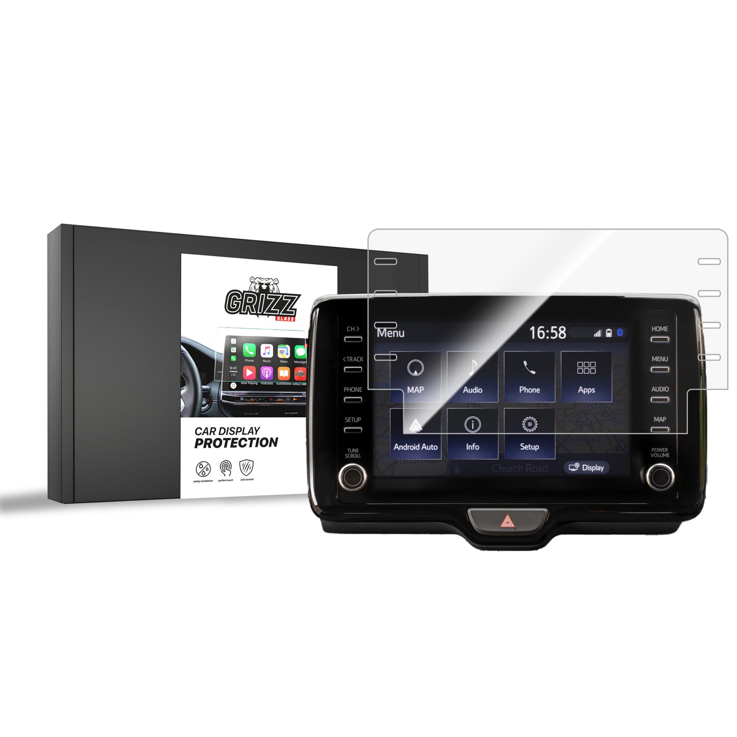 Ceramic screen film Toyota C-HR 8" (2019-2023) Grizz