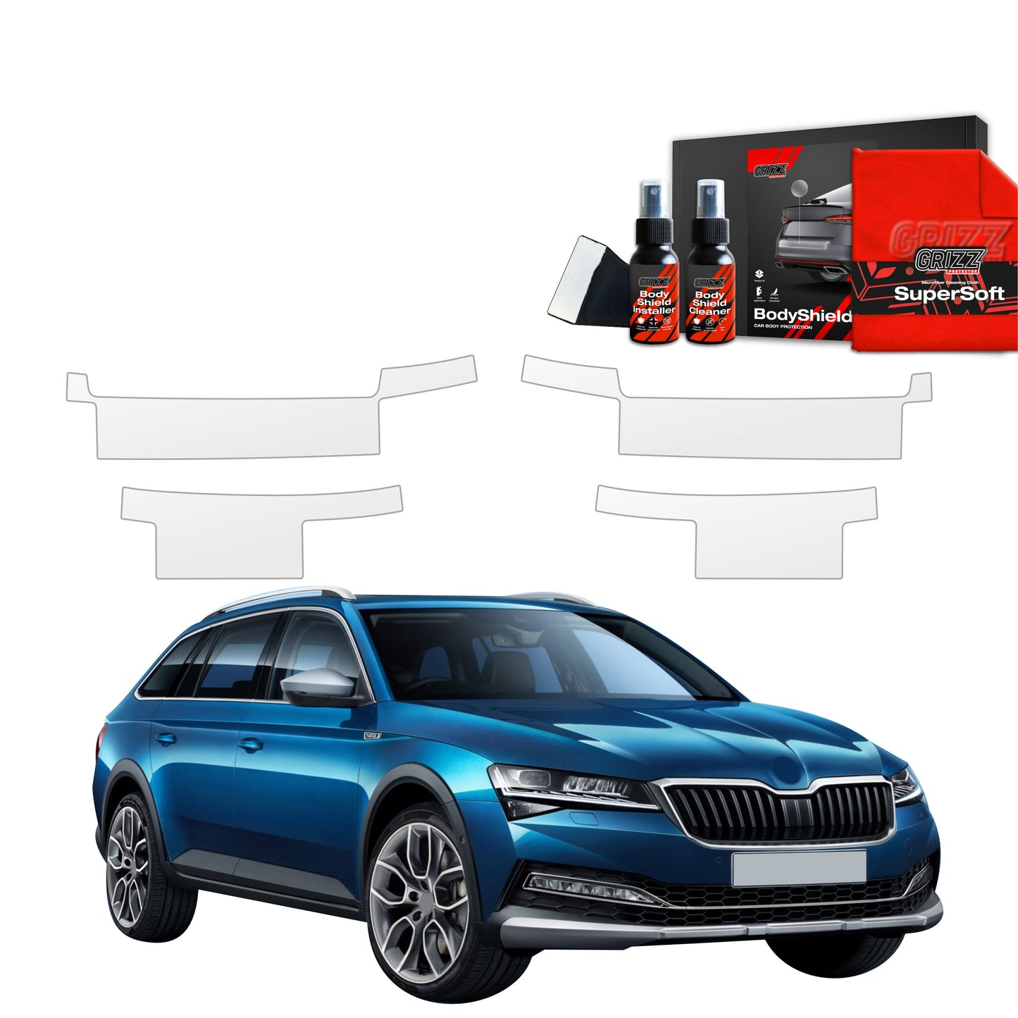4in1 Protective film for sills for Skoda Superb 3 Combi (2019-2023)