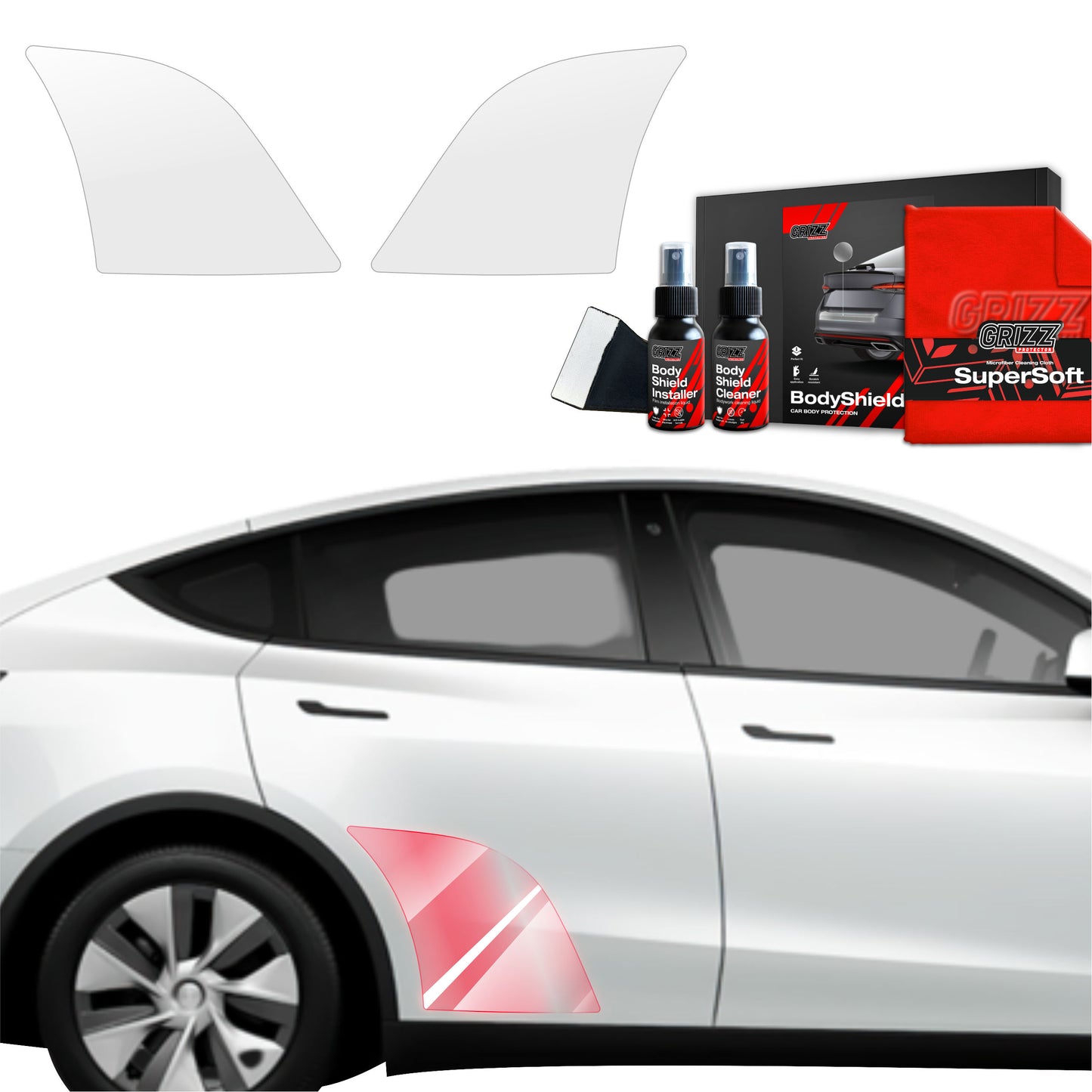 2in1 Protective film for wheel arches for Tesla Model Y (2020-2024)