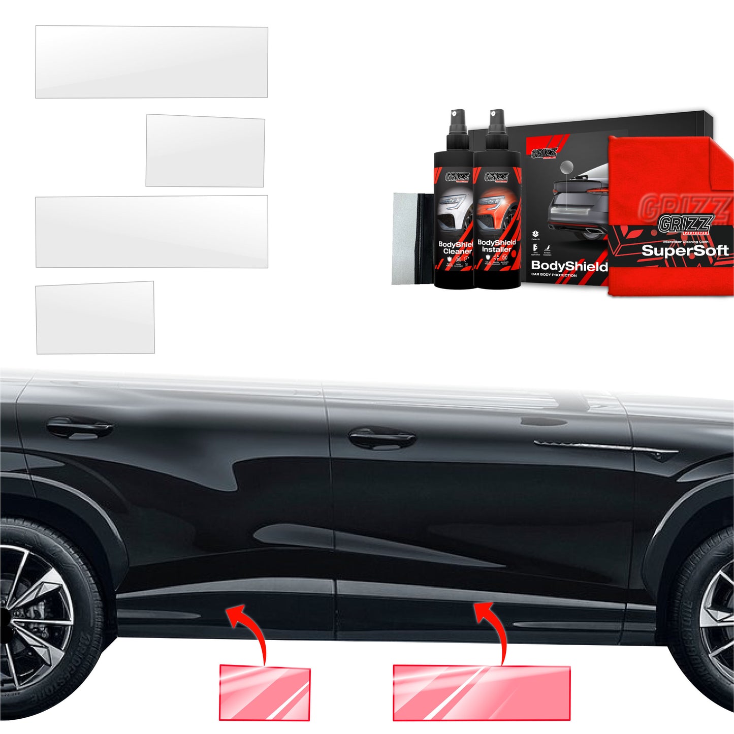 4in1 Protective film for sills for MG HS (2024-2025)