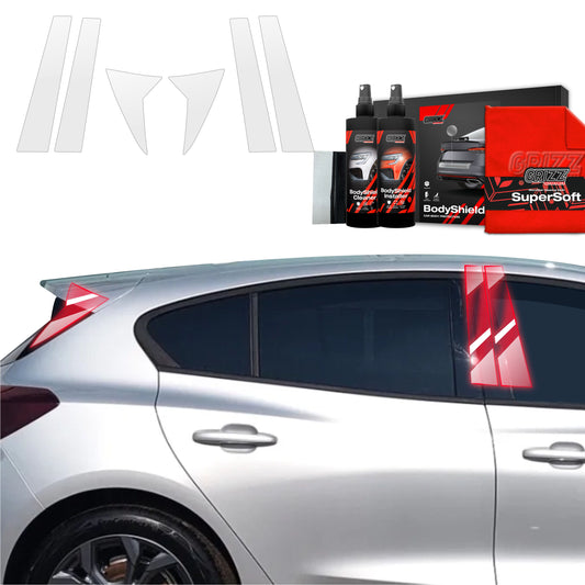 6in1 Protective film for pillars for Ford Focus ST-Line X Hatchback Facelift (2021-2025)