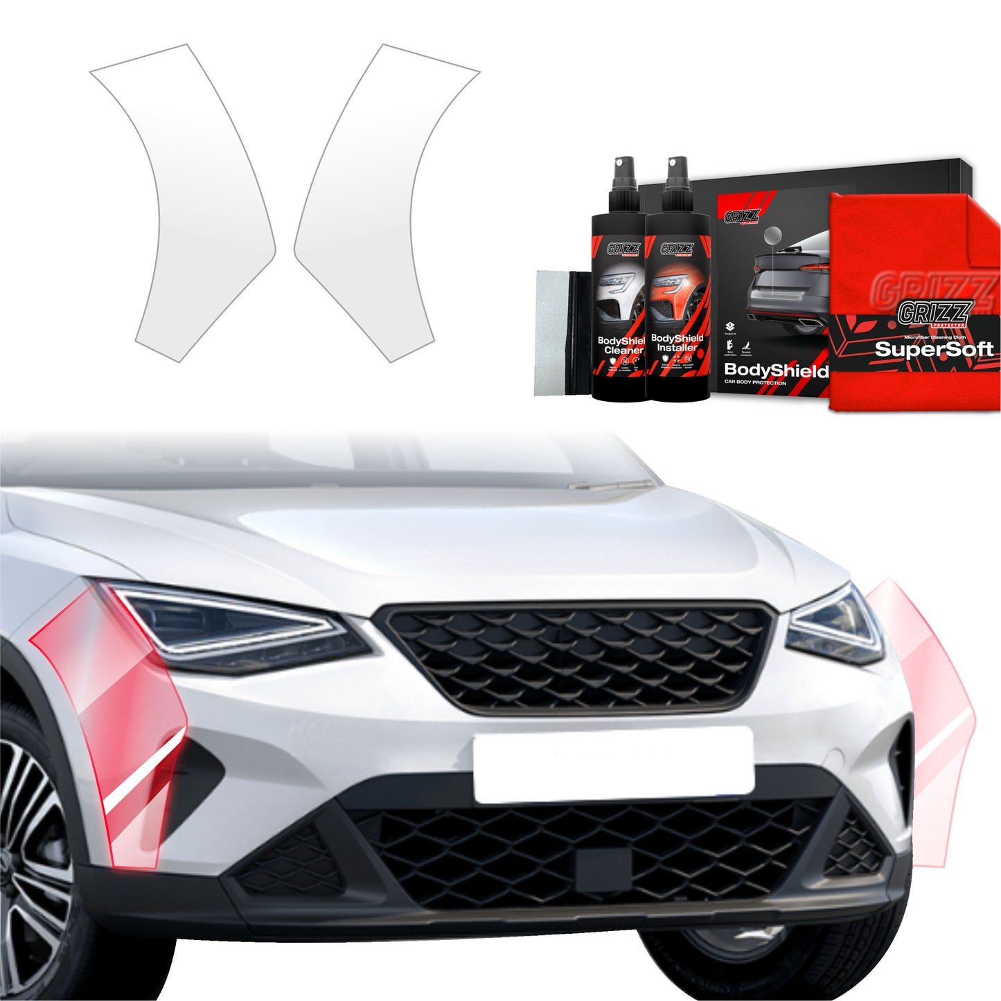 2in1 Protective film for bumper for Seat Arona (2021-2025)