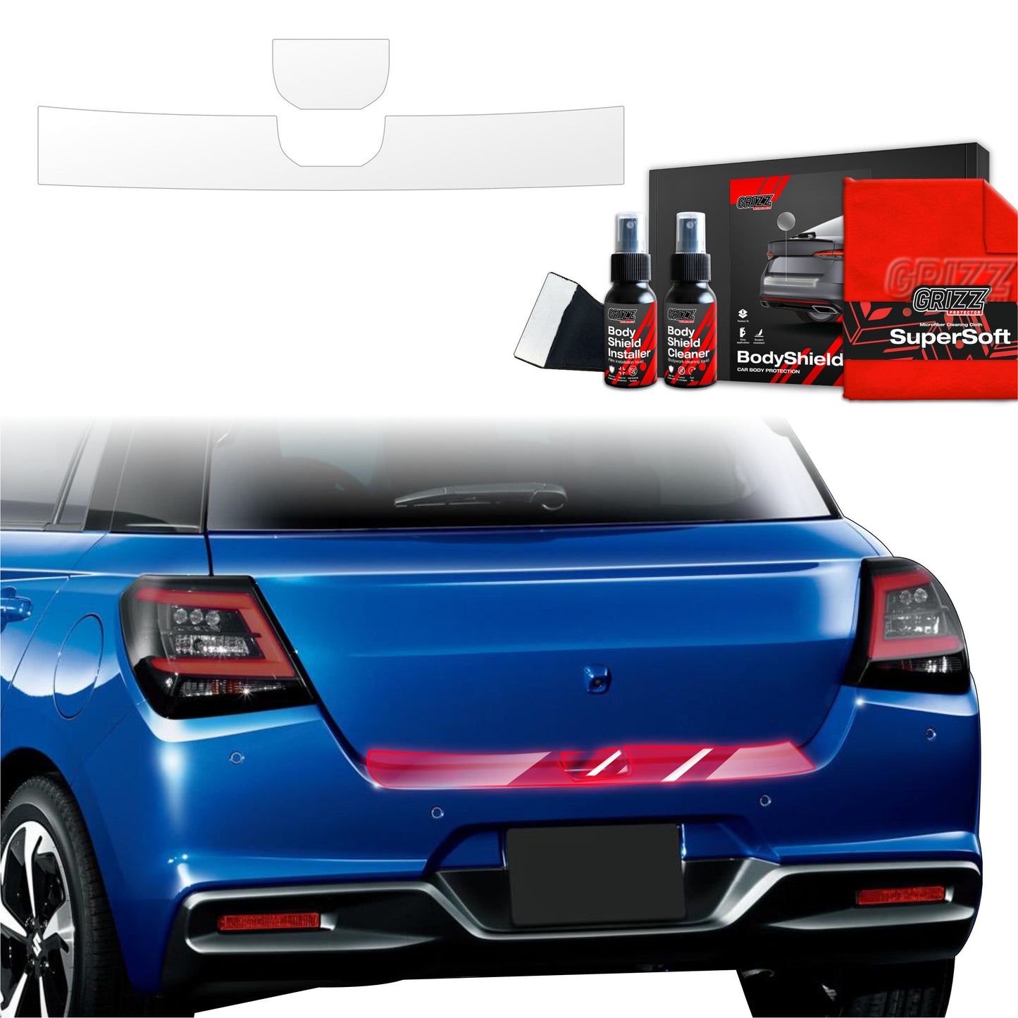 2in1 Protective film for trunk threshold for Suzuki Swift (2024-2025)