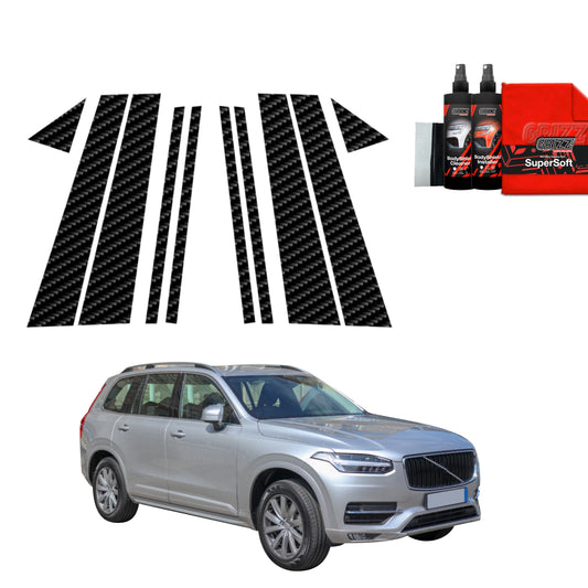 10in1 Carbon film for pillars for Volvo XC90 (2014-2024)
