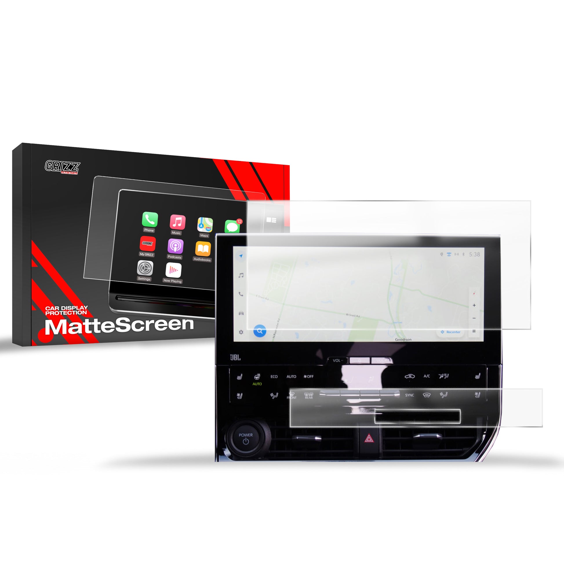 Anti-fingerprint screen film Toyota bZ4X 12,3" (2022-2025) Matte Grizz 2in1
