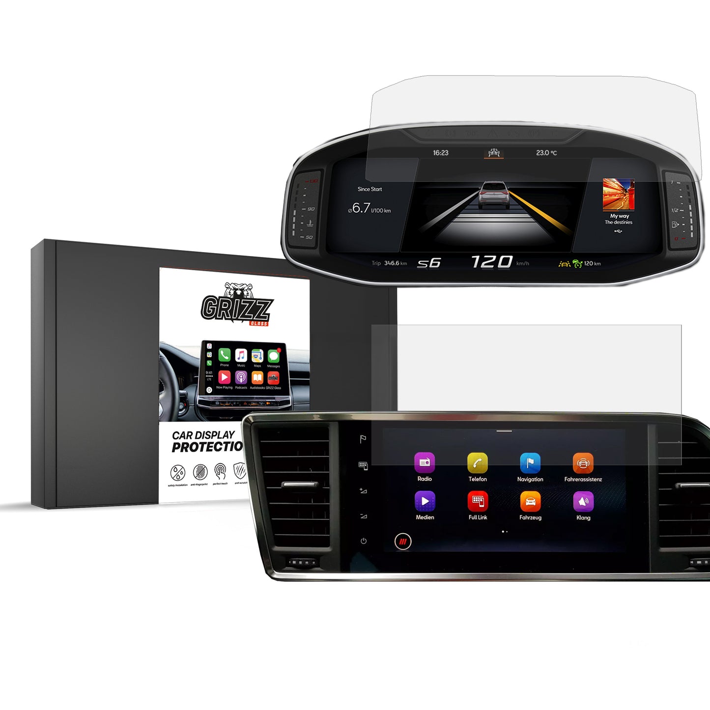 Ceramic screen film Cupra Ateca 9,2" (2020-2025) Grizz 2in1