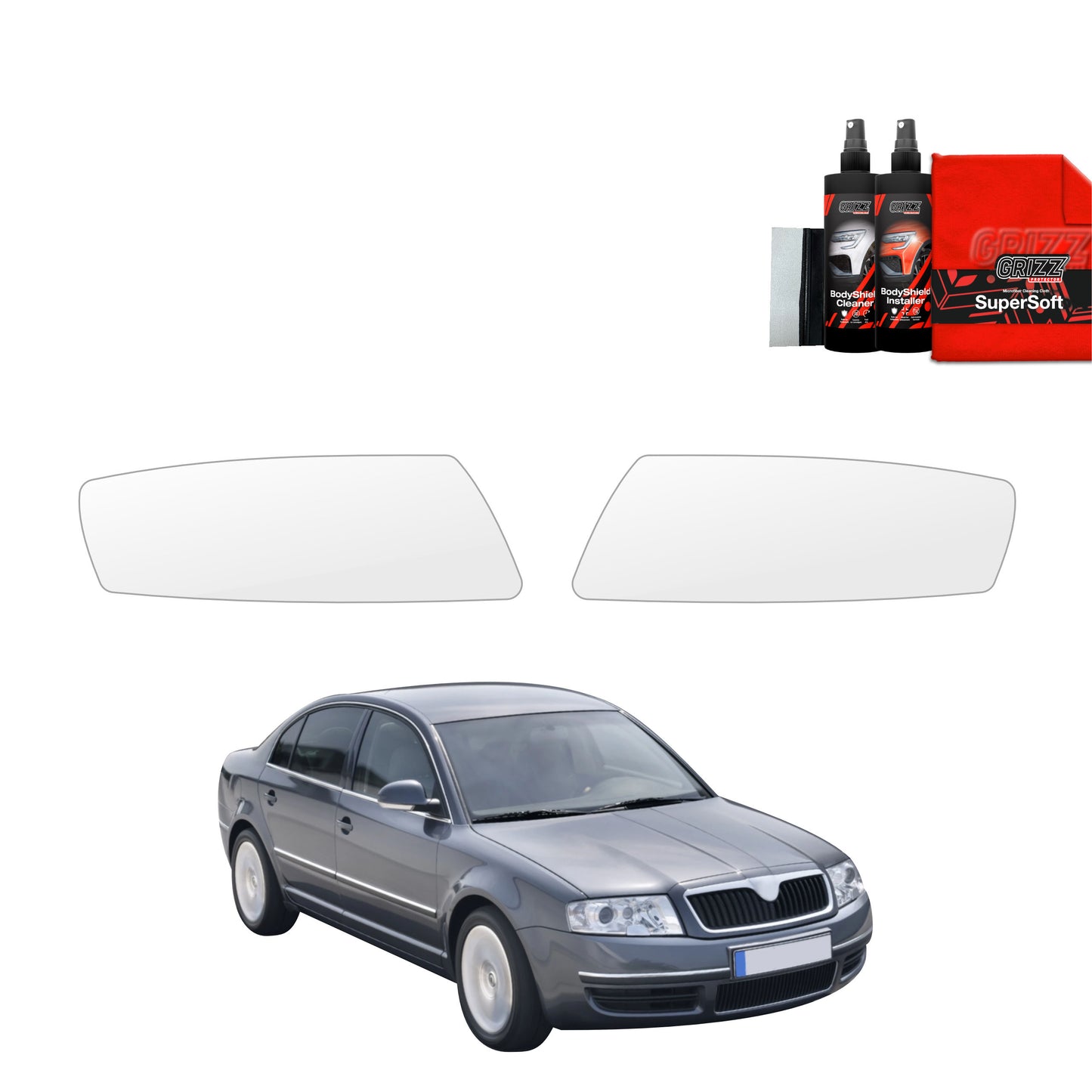 2in1 Protective film for lights for Skoda Superb (2001-2008)