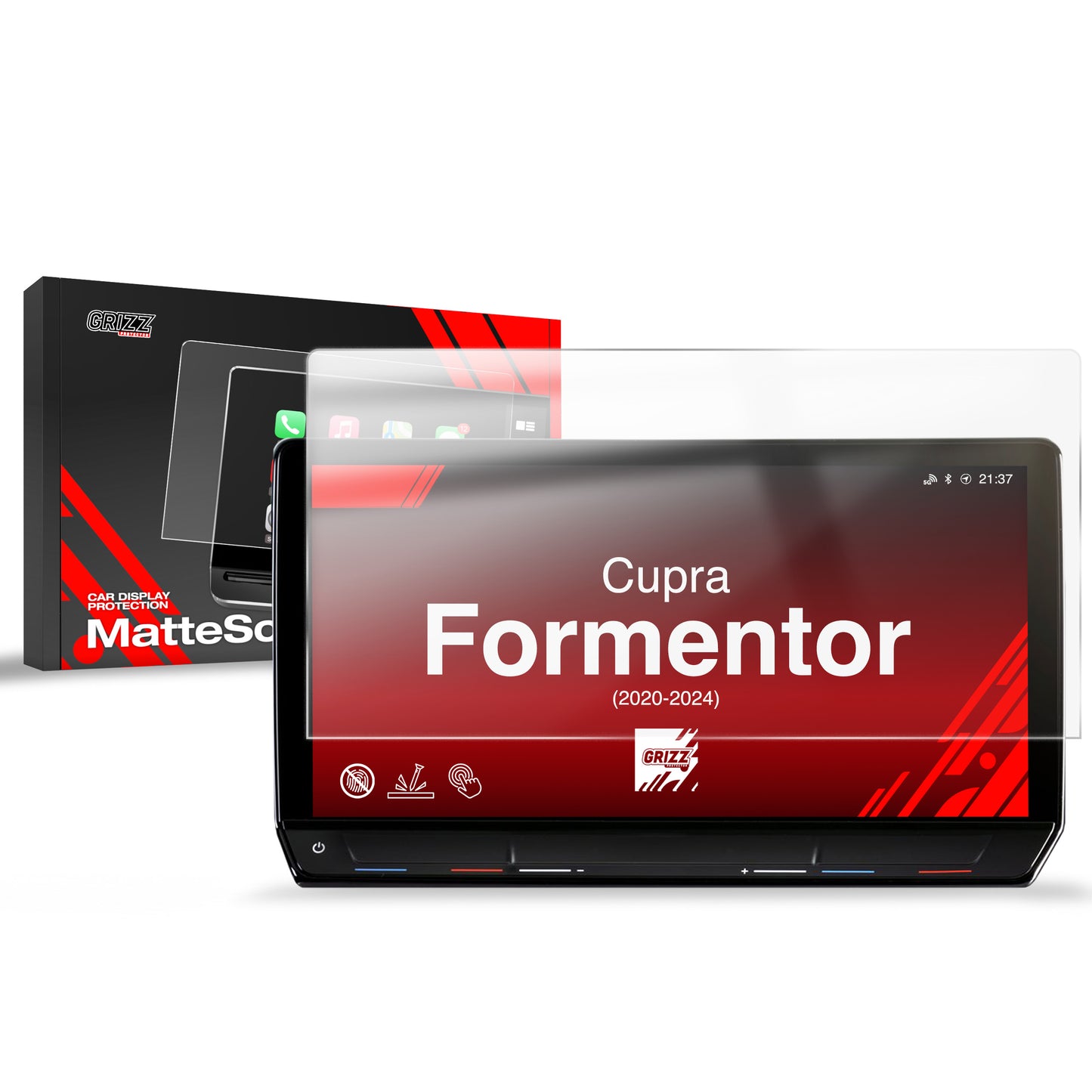 Anti-fingerprint screen film Cupra Formentor 12" (2020-2024) Matte Grizz