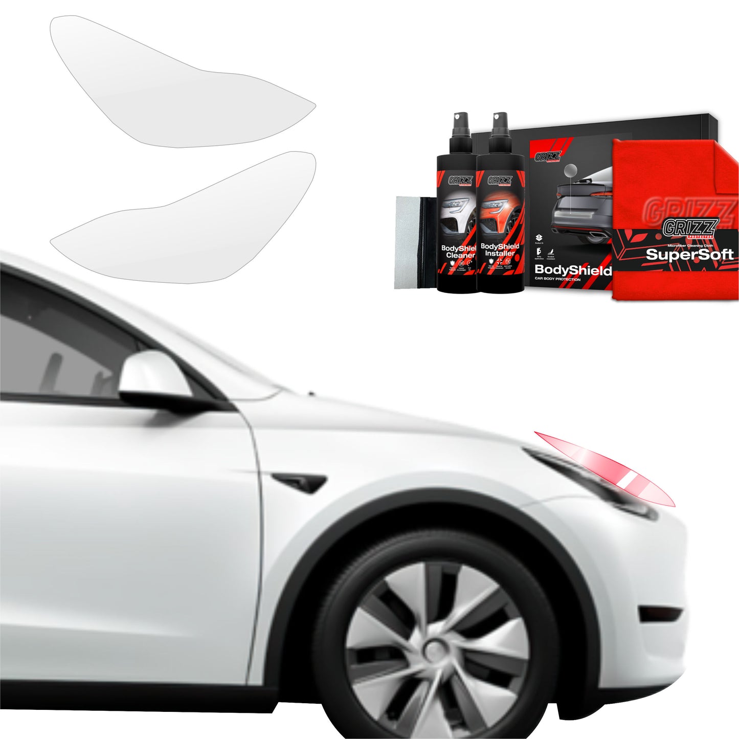 2in1 Protective film for lights for Tesla Model Y (2020-2024)