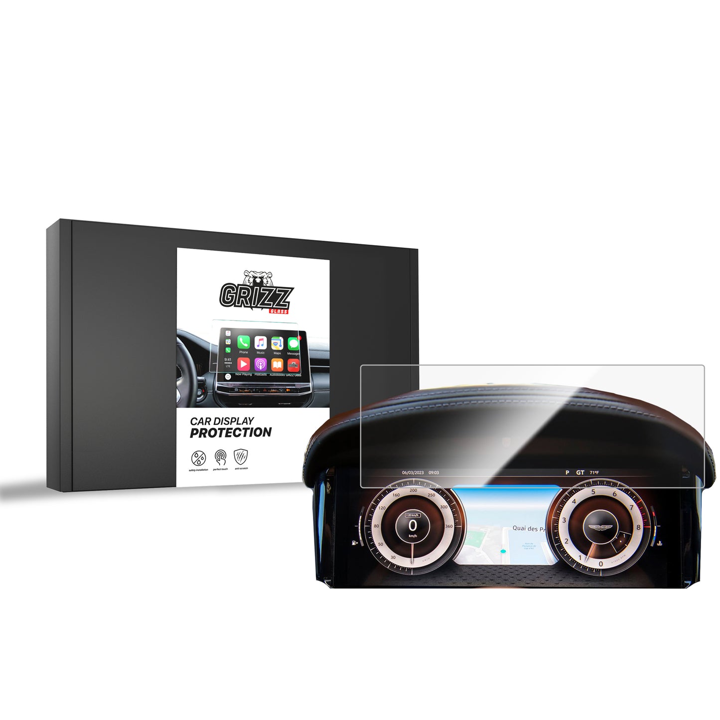 Ceramic screen film Aston Martin DB12 Virtual Cockpit (2024-2025) Grizz