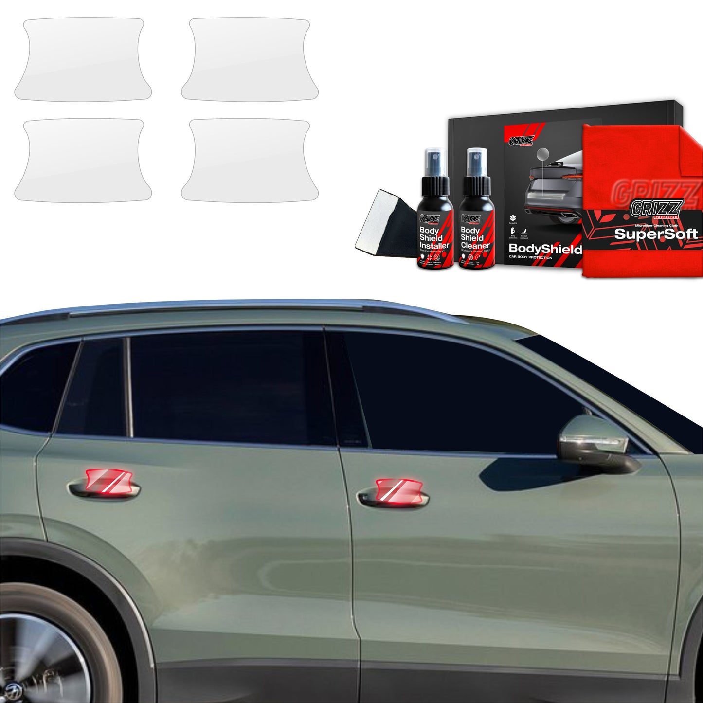 4in1 Protective film under door handles for Volkswagen VW Tiguan 3 (2024-2025)