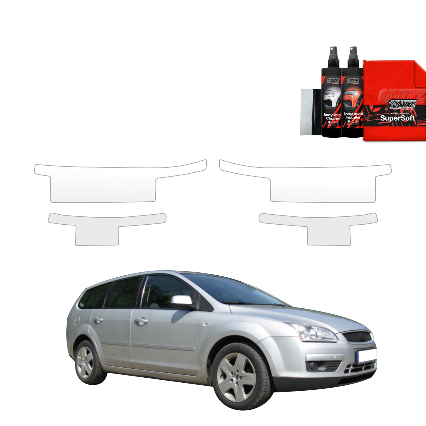 4in1 Protective film for sills for Ford Focus Mk2 Kombi (2004-2007)