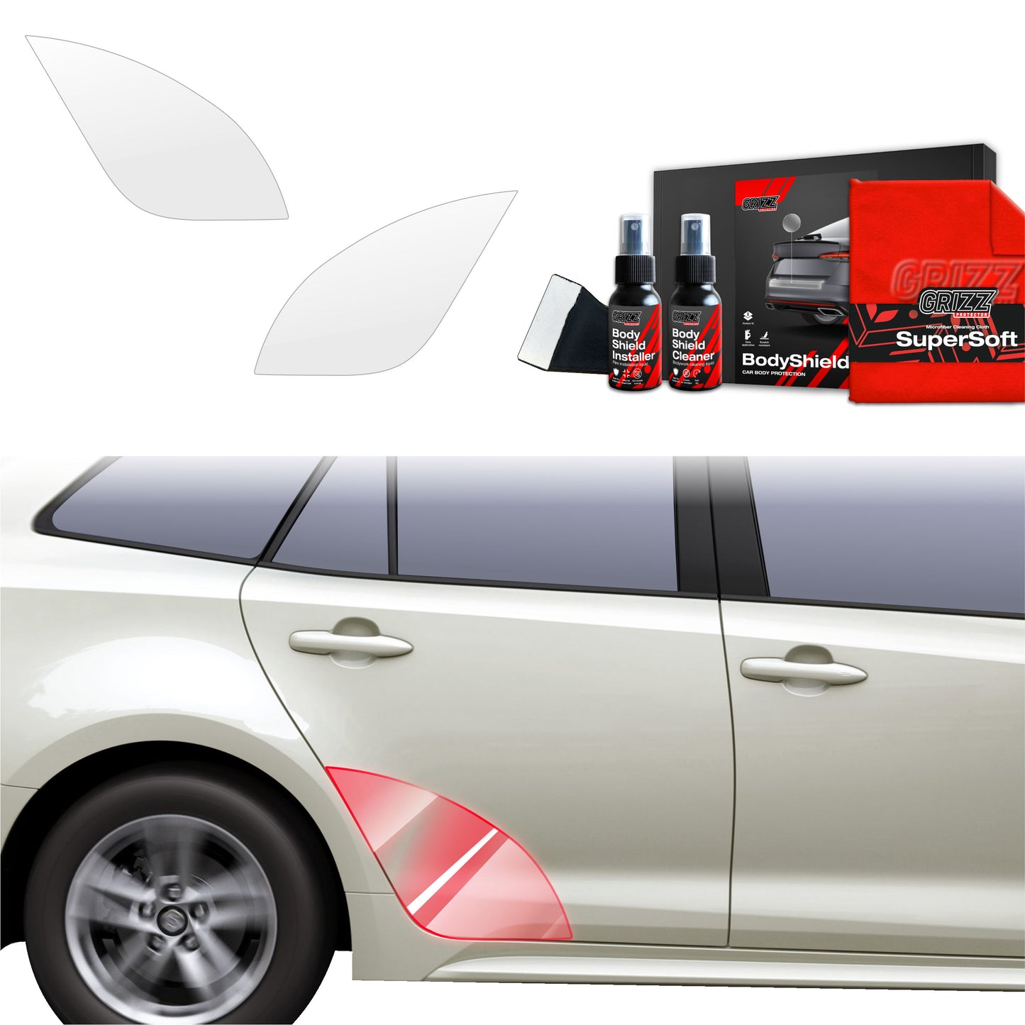 2in1 Protective film for wheel arches for Suzuki Swift Facelift (2023-2025)