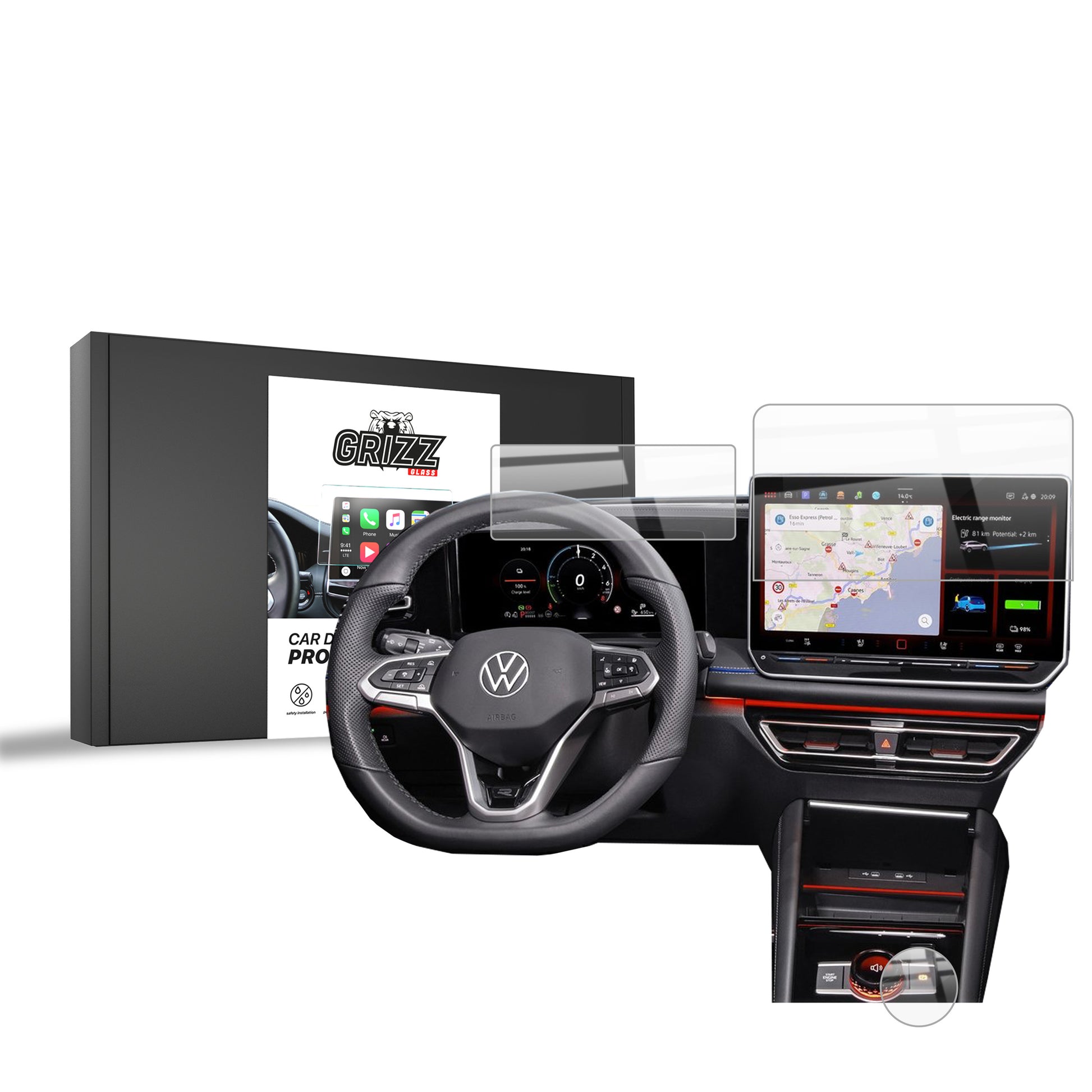 Ceramic screen film Volkswagen VW Tayron 15" (2024-2025) Grizz 3in1