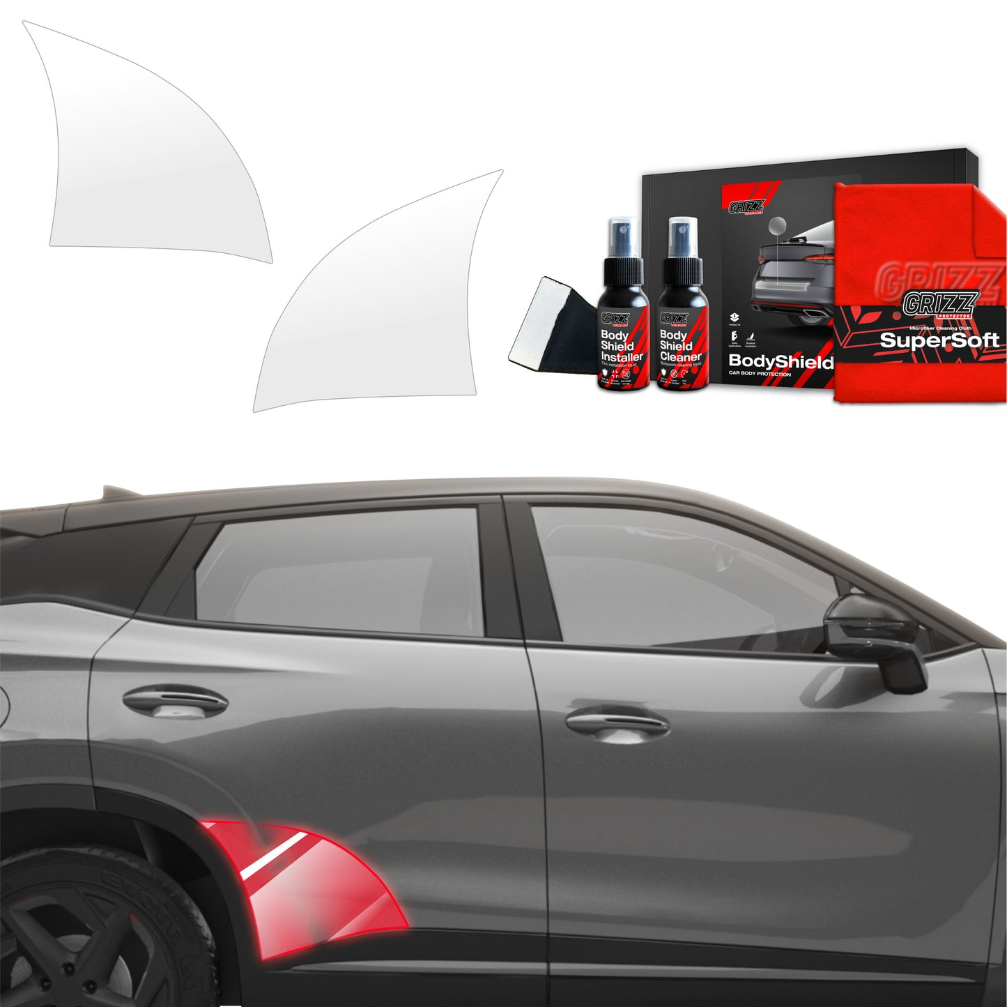 2in1 Protective film for the wheel arches Grizz for OMODA 5 Facelift (2024-2025)