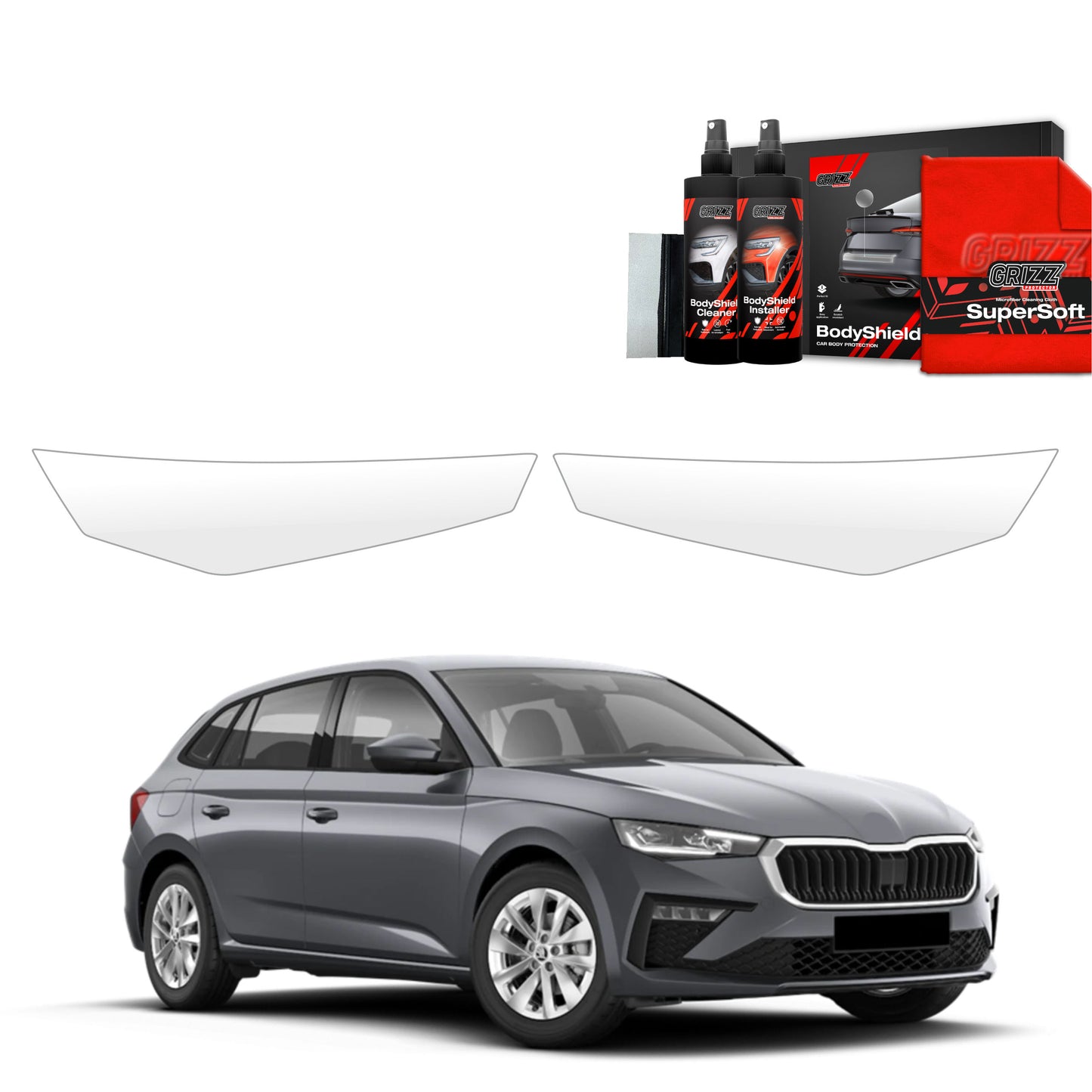 2in1 Protective film for lights for Skoda Scala (2023-2025)