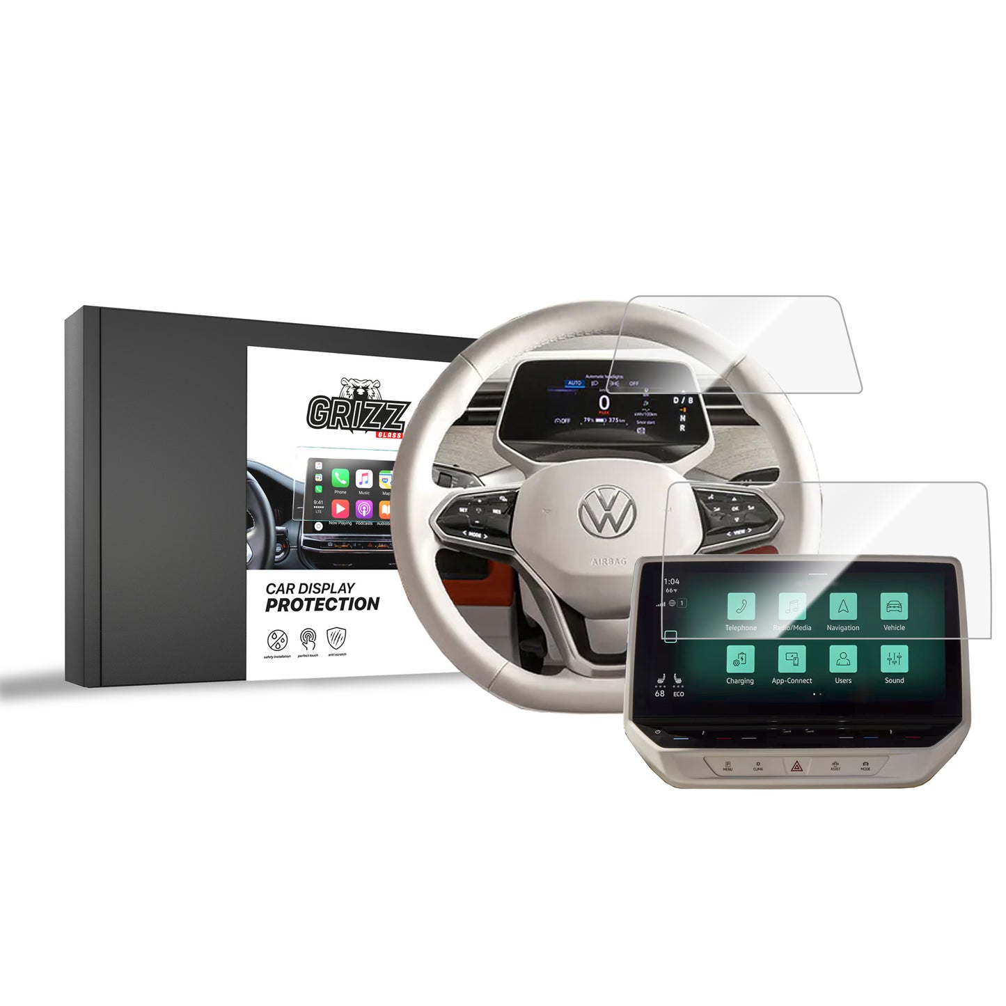 Ceramic screen film Volkswagen VW ID. Buzz 10" (2022-2025) Grizz 2in1