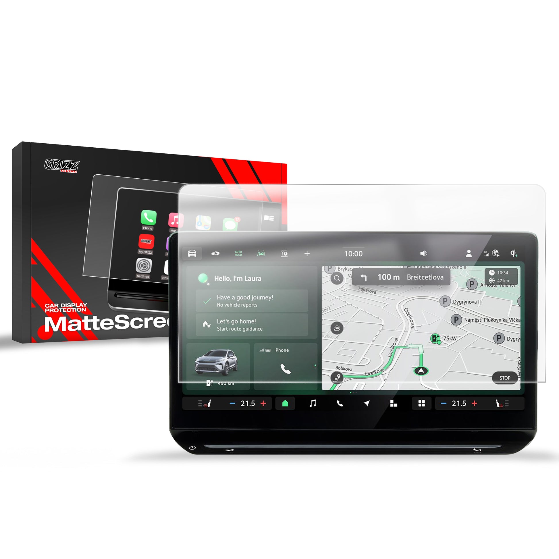 Anti-fingerprint screen film Skoda Elroq 13" (2025) Matte Grizz