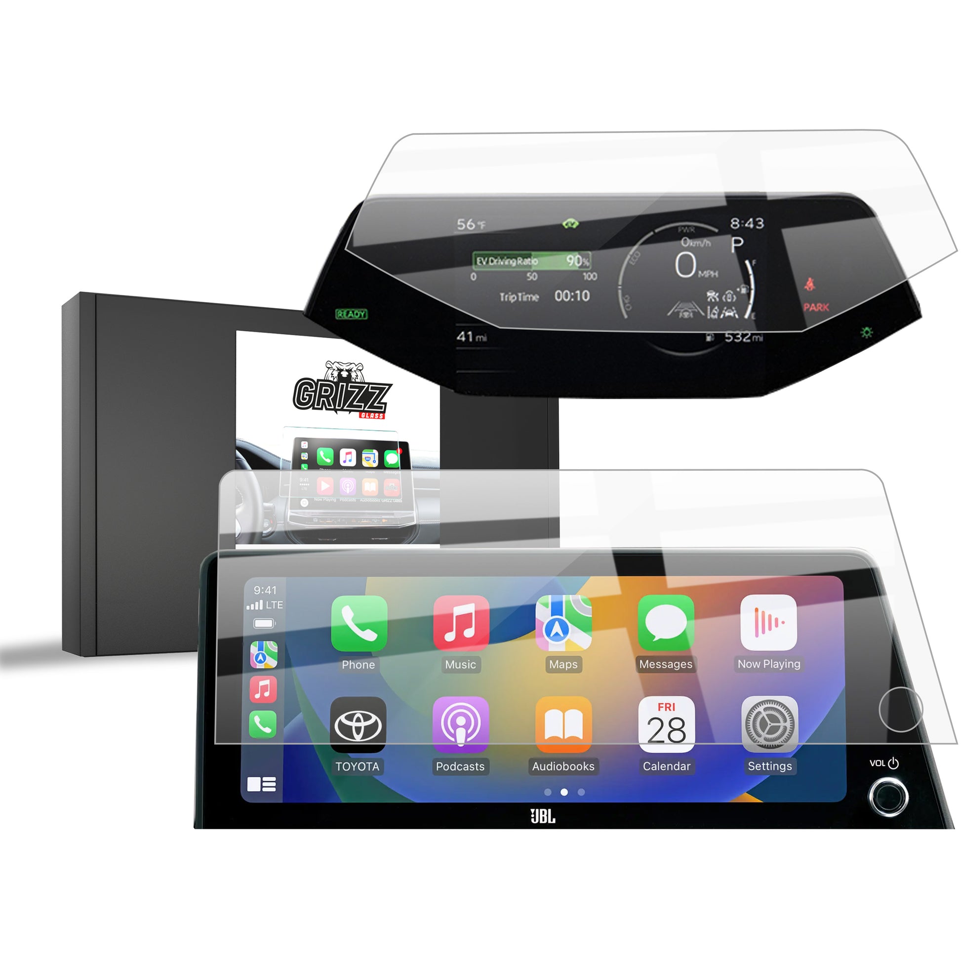 Ceramic screen film Toyota Prius 5 12,3" (2023-2025) Grizz 2in1