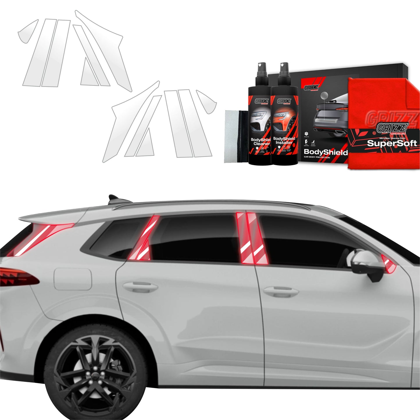 12in1 Protective film for pillars for Cupra Terramar (2024-2025)