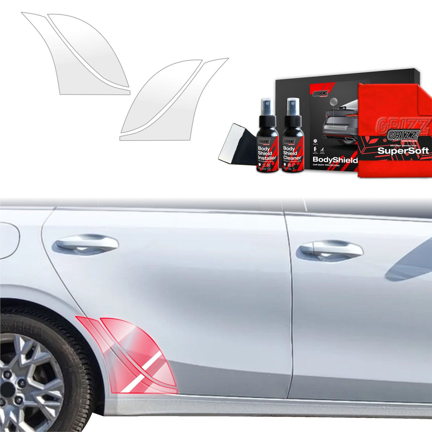 4in1 Protective film for wheel arches for Kia Ceed SW Kombi (2021-2025)