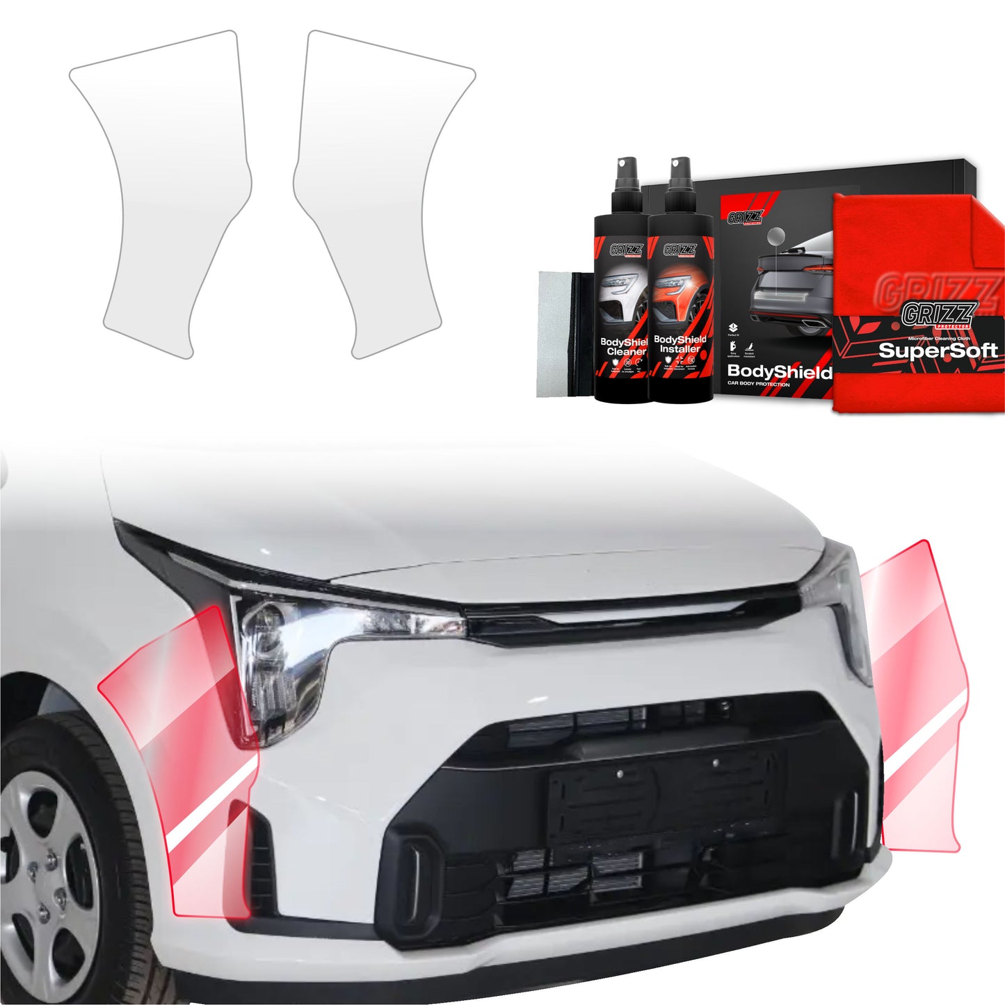 2in1 Protective film for bumper for Kia Picanto (2023-2025)