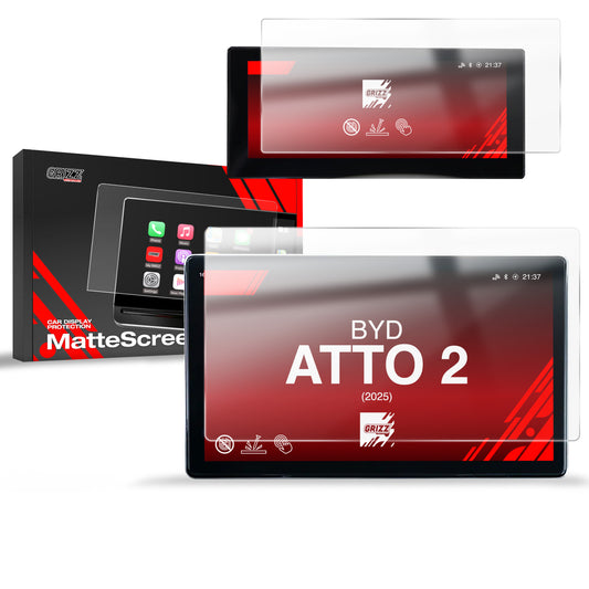 2in1 Anti-fingerprint screen film BYD ATTO 2 12,8" (2025) Matte Grizz