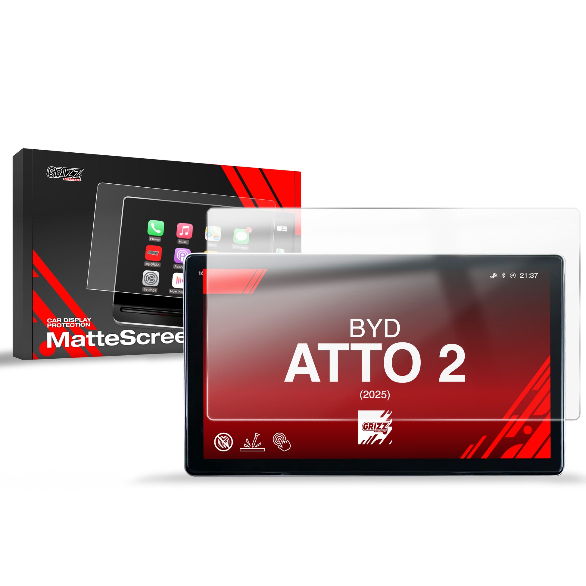 Anti-fingerprint screen film BYD ATTO 2 12.8" (2025) Matte Grizz