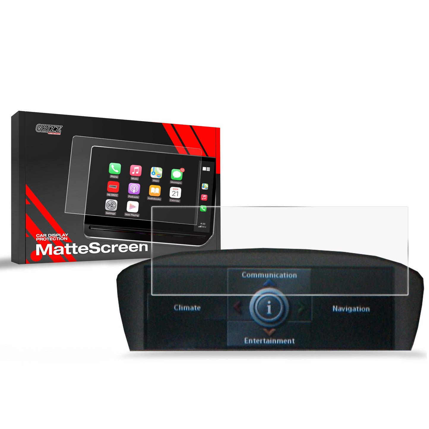 Anti-fingerprint screen film BMW 5 E60 8.8" (2003-2010) Matte Grizz