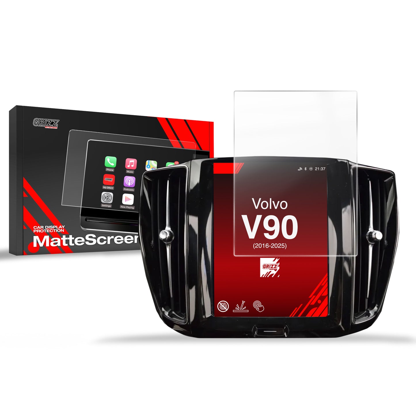 Anti-fingerprint screen film Volvo V90 (2016-2025) Matte Grizz