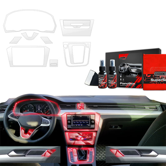 8in1 Grizz protective interior film Volkswagen VW Passat B8 (2020-2023) Transparent PianoSkin