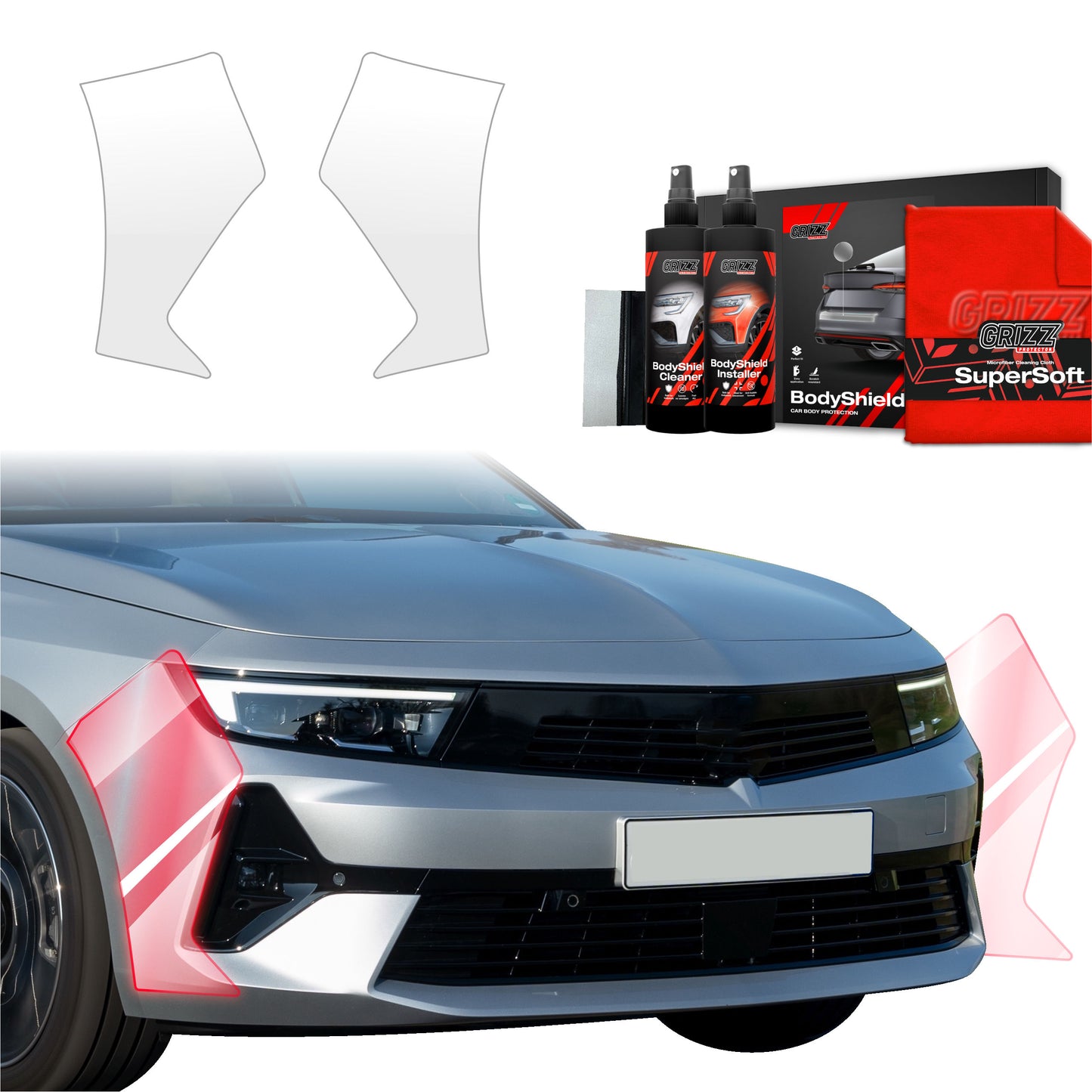 2in1 Protective film for bumper for Opel Astra (2021-2024)